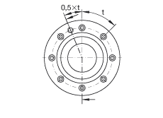 推力角接觸球軸承 ZKLF100200-2Z, 雙向，螺釘安裝，兩側(cè)間隙密封