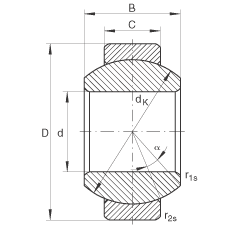 關(guān)節(jié)軸承 GE6-FO, 根據(jù) DIN ISO 12 240-1 標(biāo)準(zhǔn)，需維護(hù)