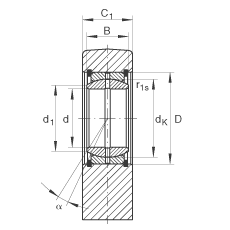 液壓桿端軸承 GF35-DO, 根據(jù) DIN ISO 12 240-4 標(biāo)準(zhǔn)，帶焊接面，需維護(hù)