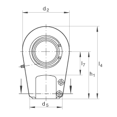 液壓桿端軸承 GIHRK70-DO, 根據(jù) DIN ISO 12 240-4 標(biāo)準(zhǔn)，帶右旋螺紋夾緊裝置，需維護(hù)