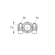 液壓桿端軸承 GIHNRK50-LO, 根據(jù) DIN ISO 12 240-4 標(biāo)準(zhǔn)，帶右旋螺紋夾緊裝置，需維護(hù)