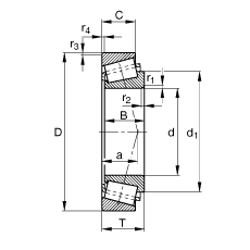 圓錐滾子軸承 32056-X, 根據(jù) DIN ISO 355 / DIN 720 標(biāo)準(zhǔn)的主要尺寸，可分離，調(diào)節(jié)或成對(duì)